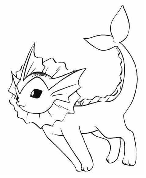 Pokemon Vaporeon lapsille Värityskuva