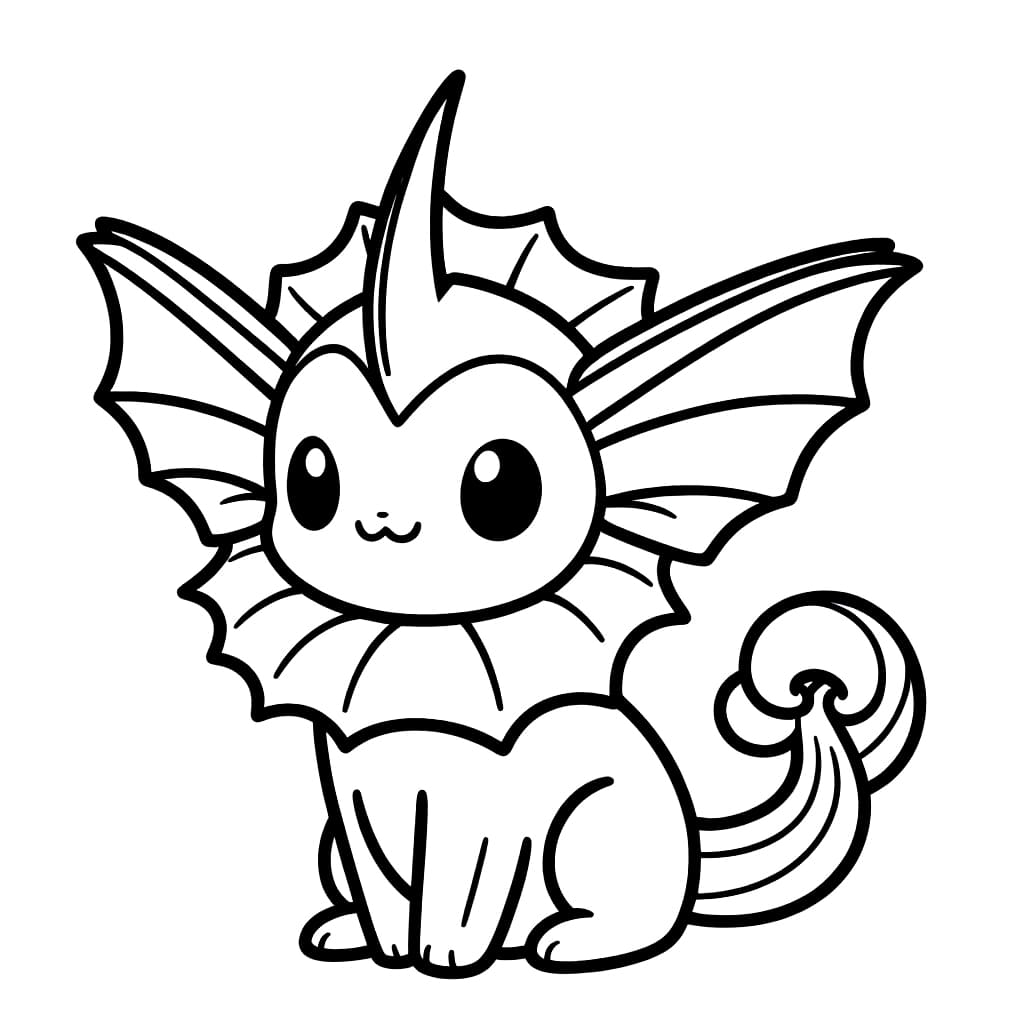 Suloinen vaporeon Värityskuva