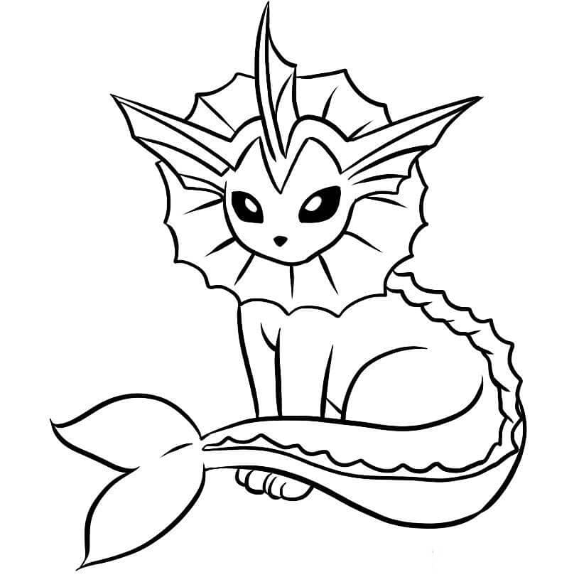 Vaporeon coloring page