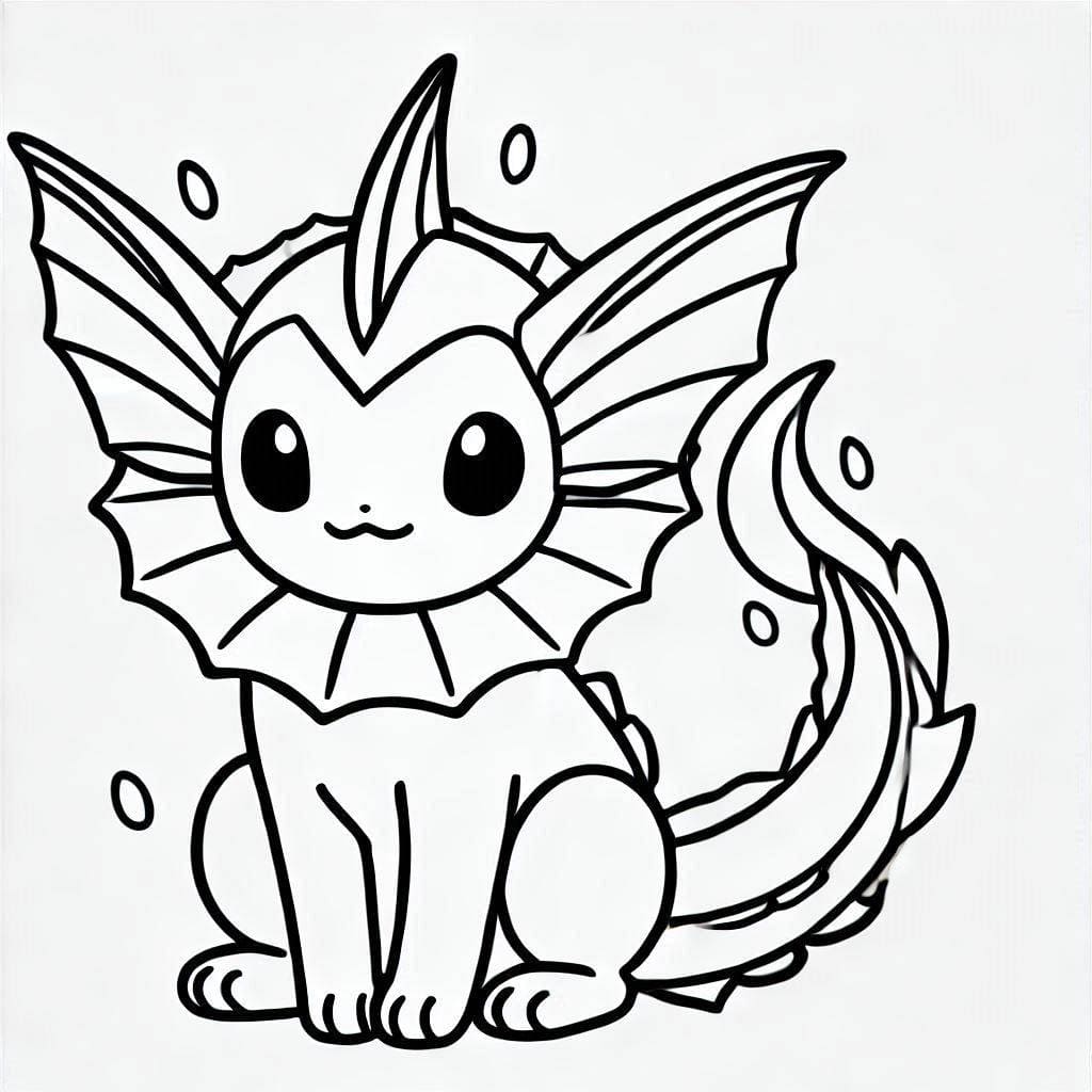 Vaporeon ilmainen kuva Värityskuva