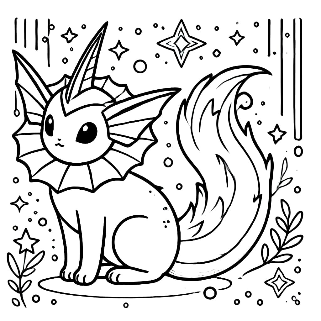 Vaporeon kaunis Värityskuva