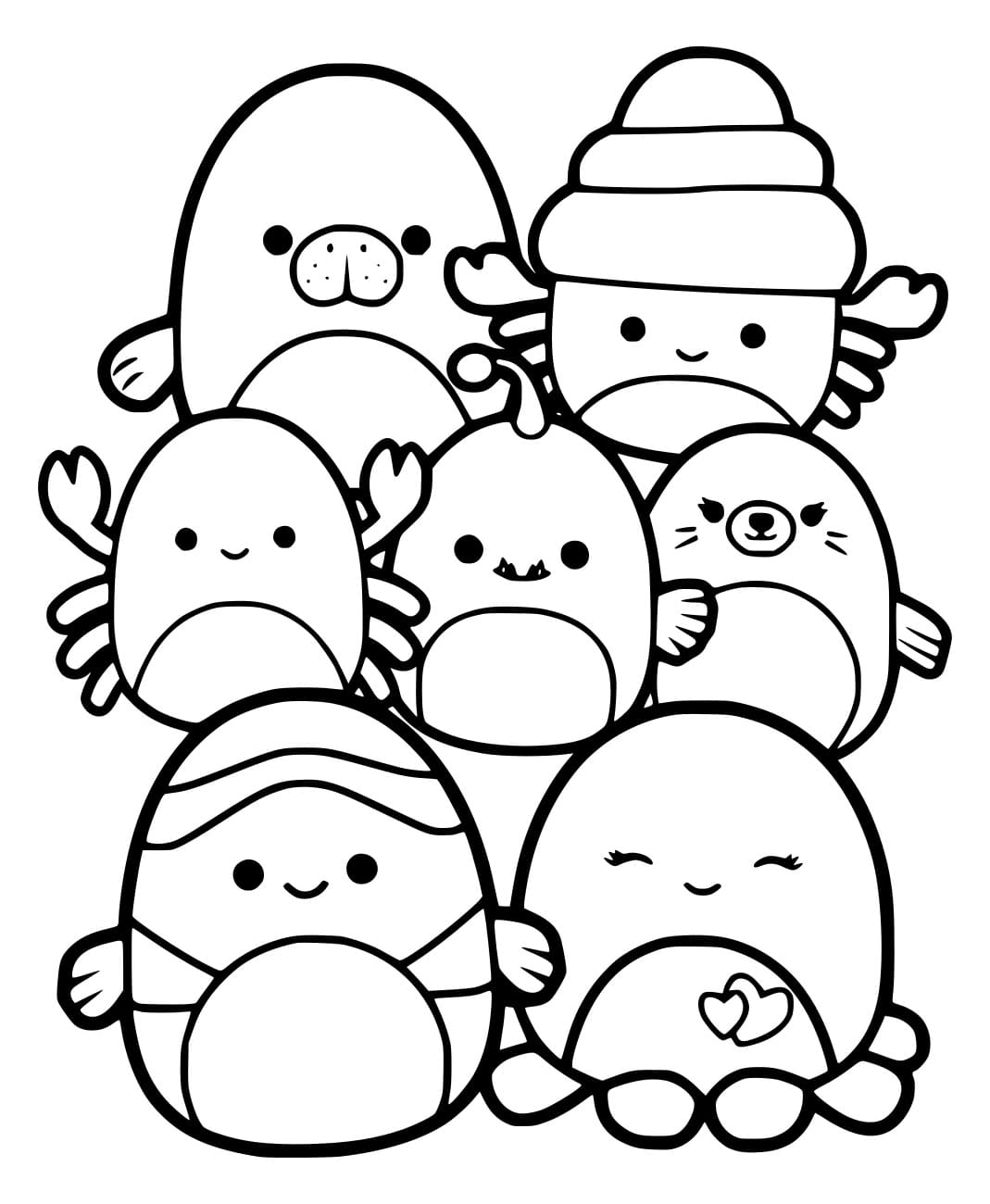 Squishmallows coloring page