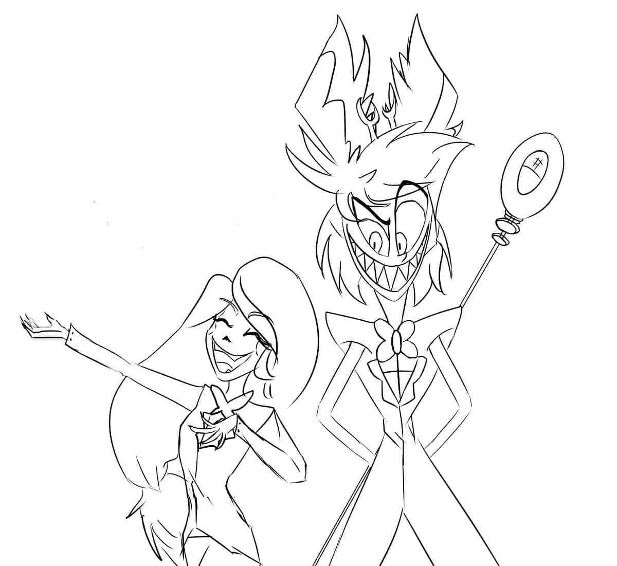 Hazbin Hotel coloring page