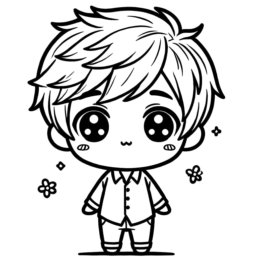 Chibi coloring page