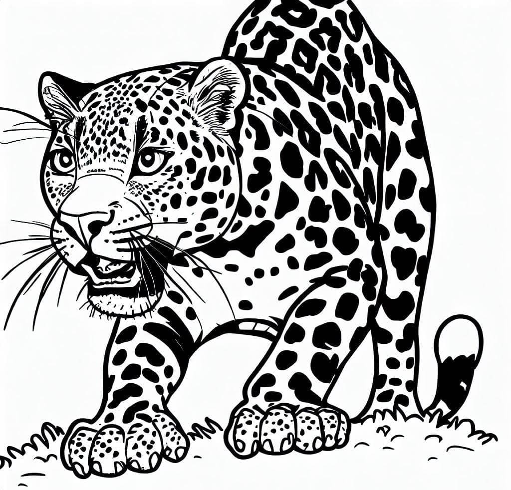 Leopardi coloring page