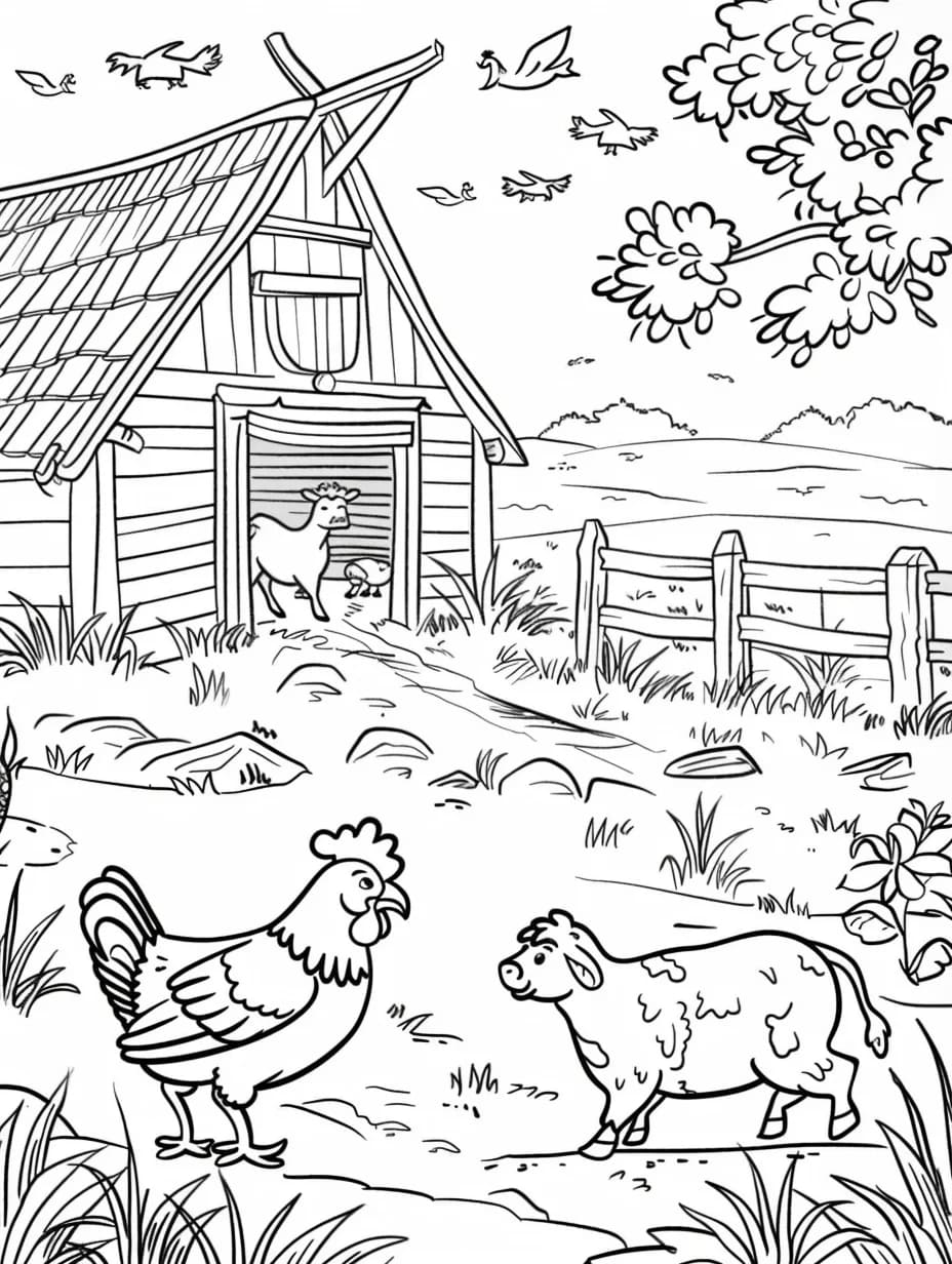 Maatila coloring page