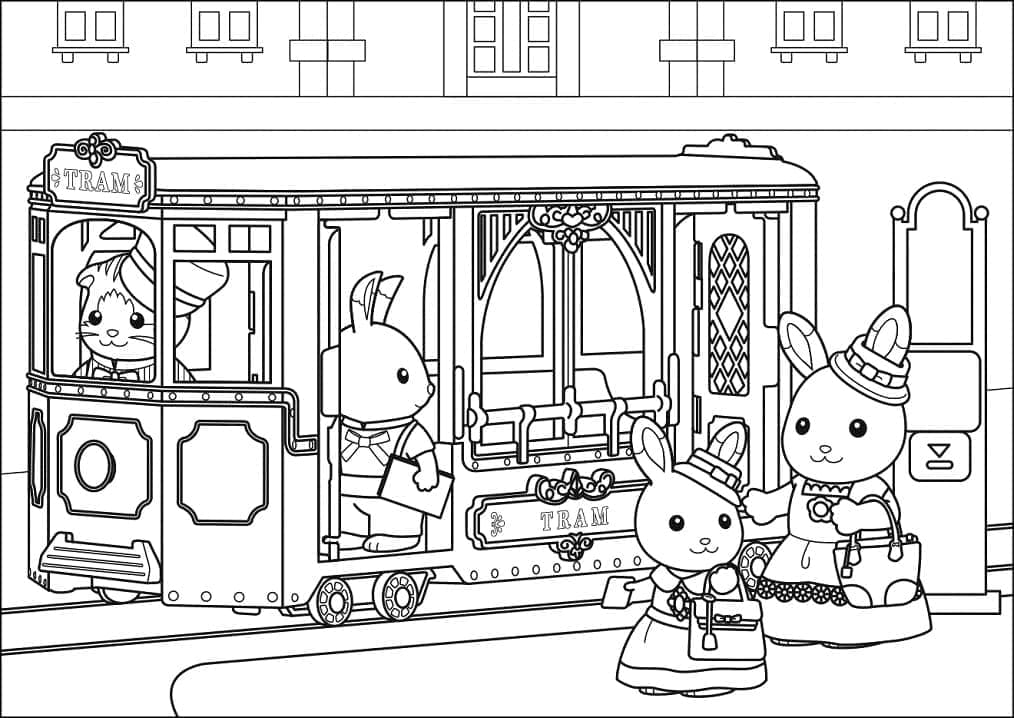 Piirrä Sylvanian Families kuva Värityskuva