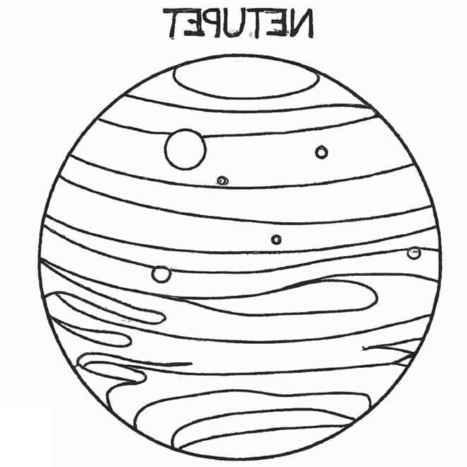 Planeetta Neptune ilmainen lapsille Värityskuva