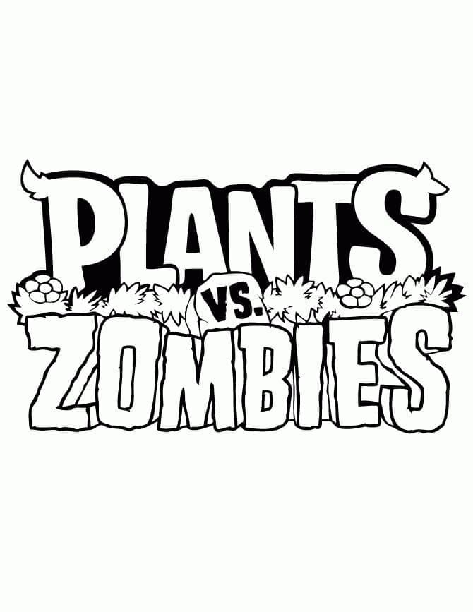 Plants vs Zombies Logo Värityskuva