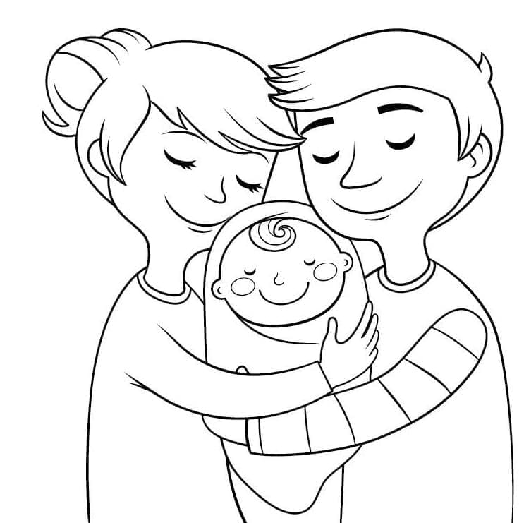 Perhe coloring page