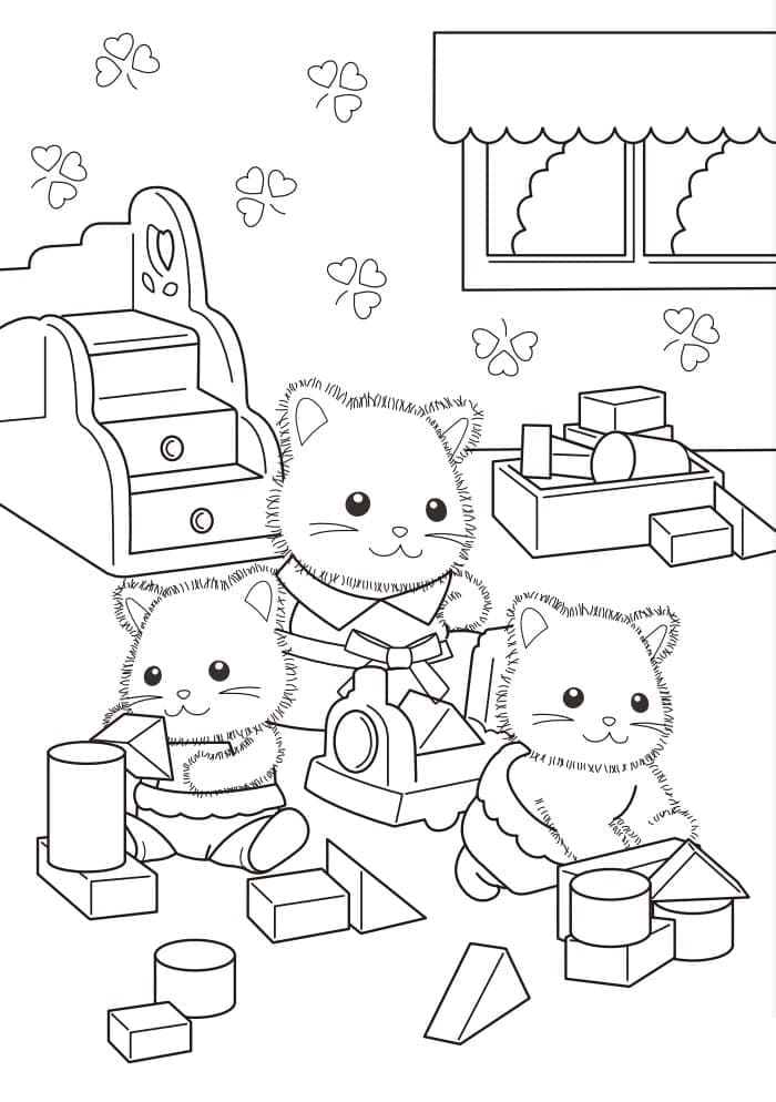 Sylvanian Families coloring page