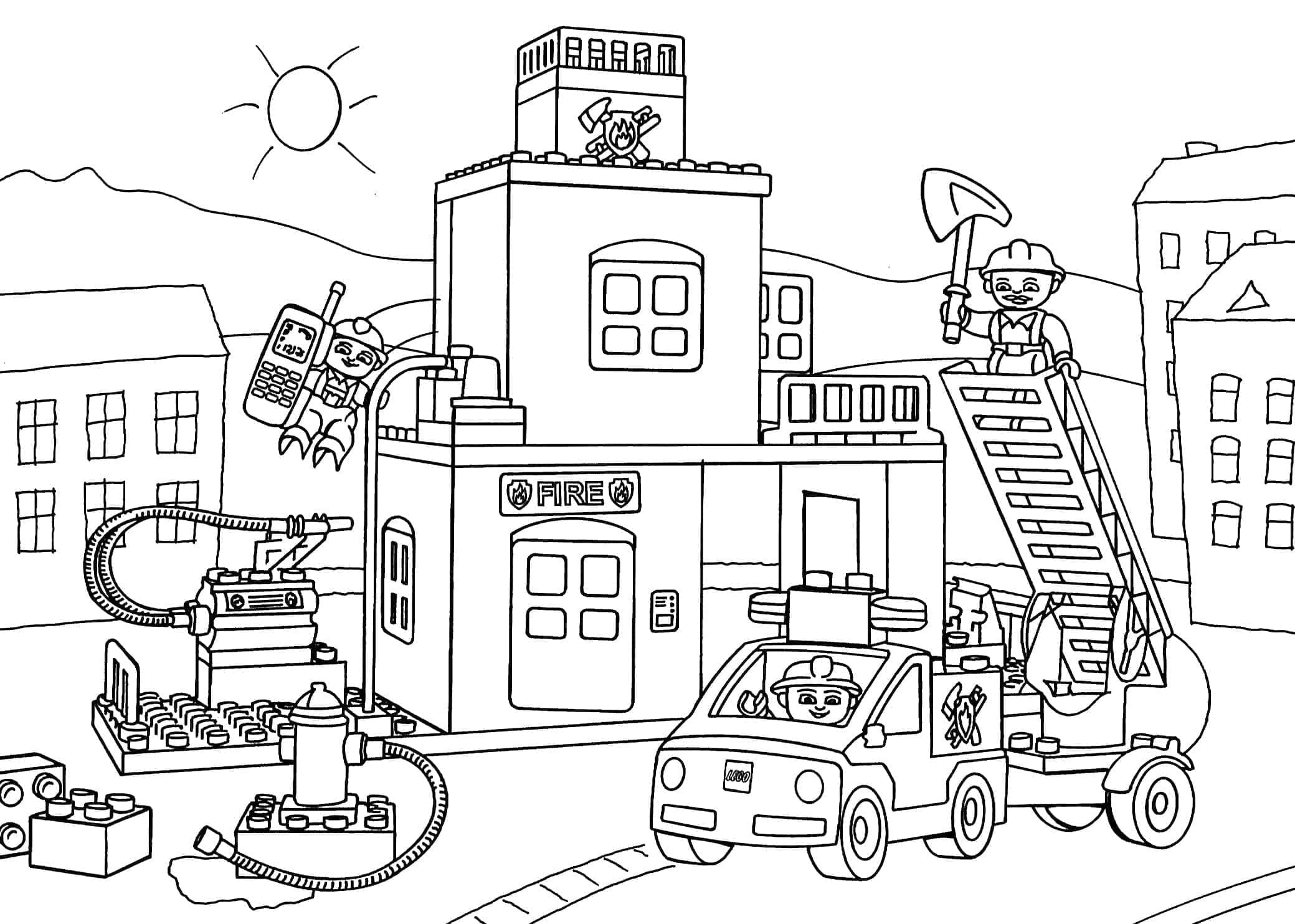 Lego City coloring page