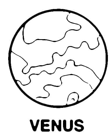 Yksinkertainen Venus Värityskuva