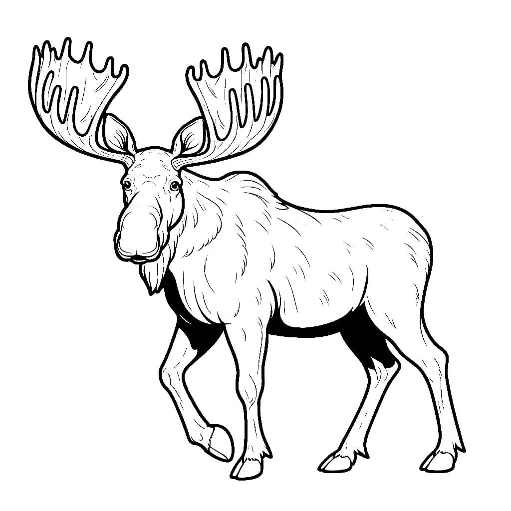 Hirvi coloring page