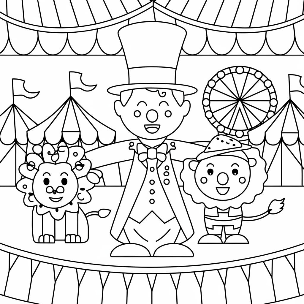 Sirkus coloring page