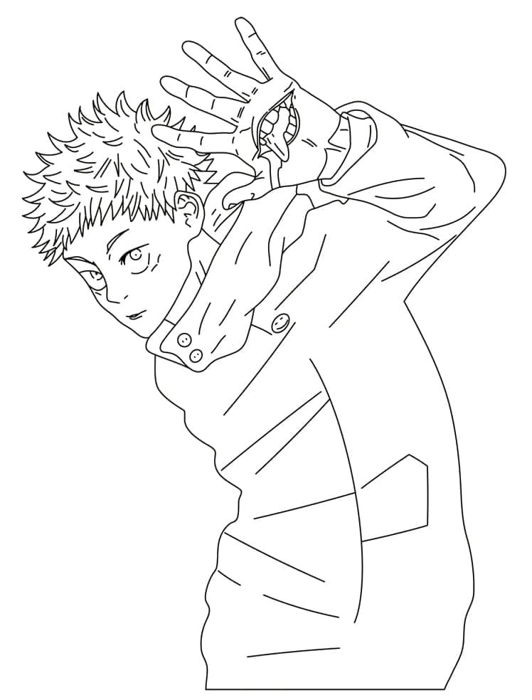 Jujutsu Kaisen Yuji Itadori Värityskuva